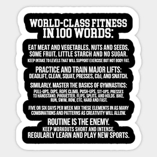 FITNESS in 100 words Sticker